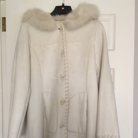 Wilson leather 3/4 length suede/shearling coat - Picture 2 of 8